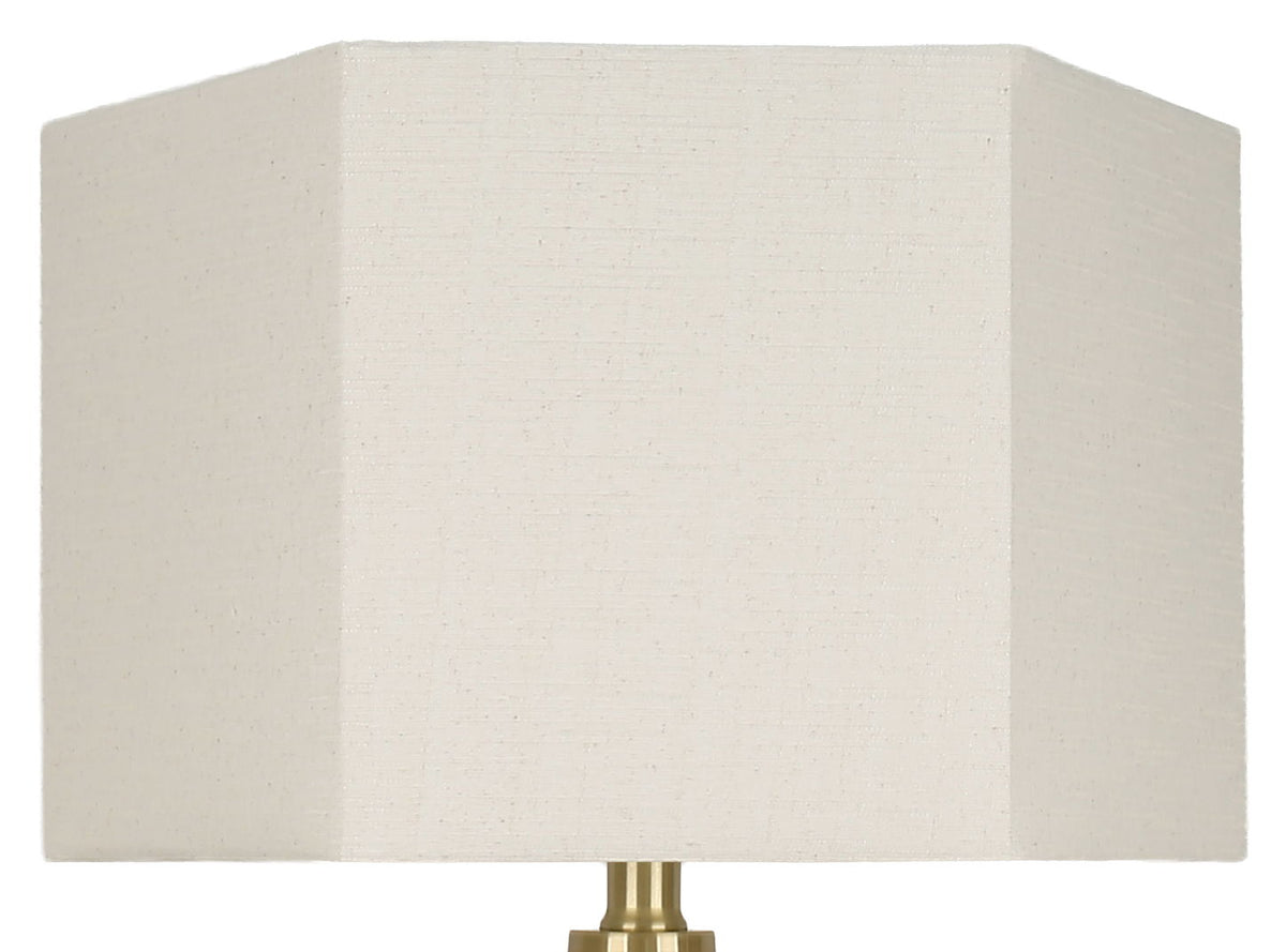 Evening Facet - 28 X 16 - Alabaster Table Lamp With Night Light (Set of 2) - Natural Stone