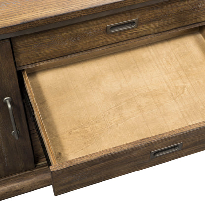 Stone Brook - Computer Credenza - Rustic Saddle