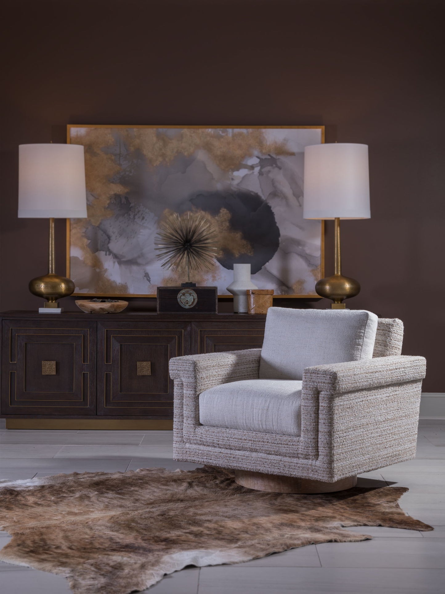 Artistica Upholstery - Lauren Swivel Chair - White