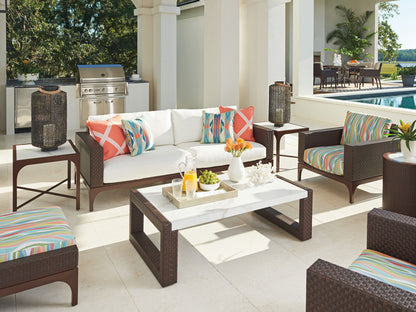 Abaco - Sofa - White / Dark Brown