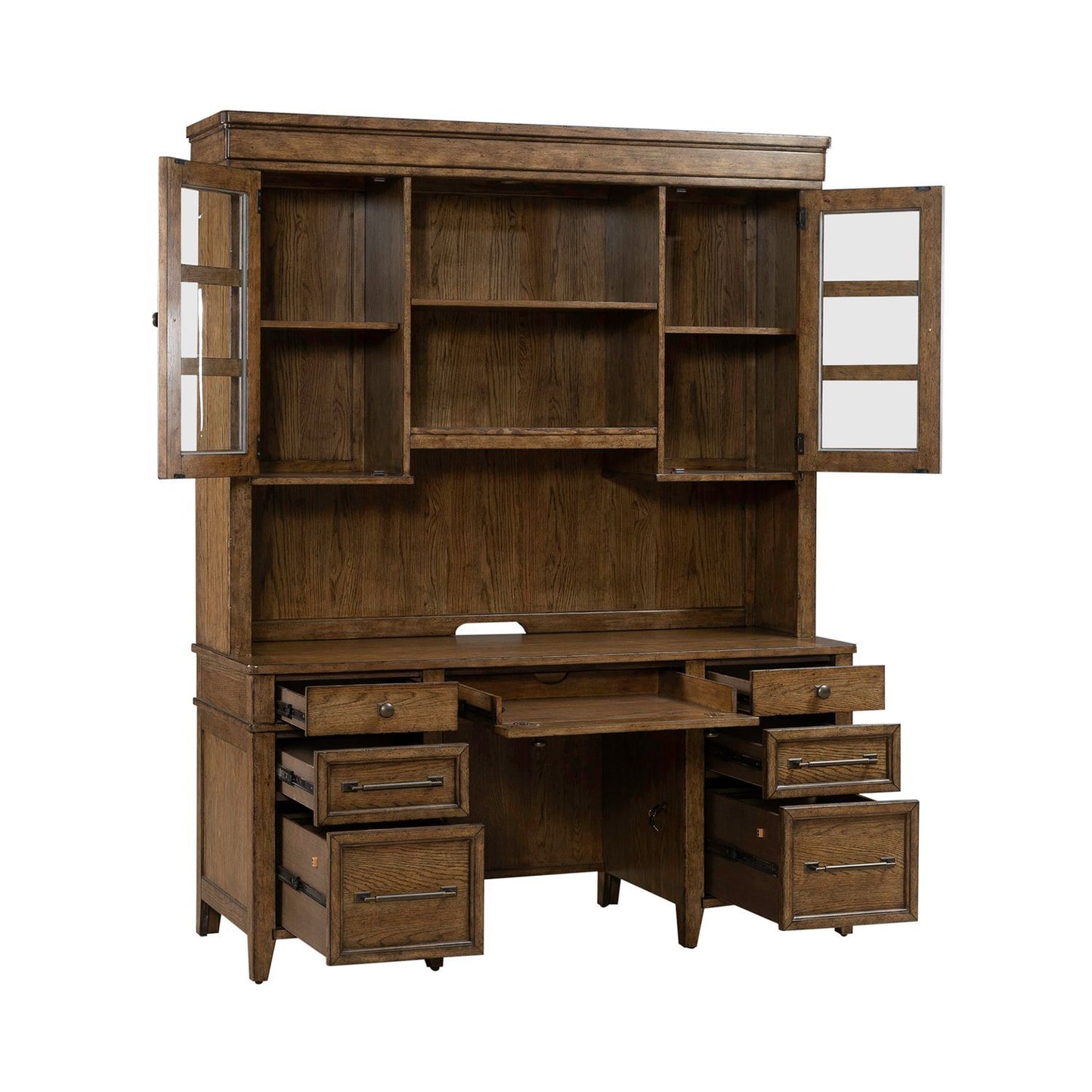 Carolina Park - Credenza & Hutch - Amber Brown