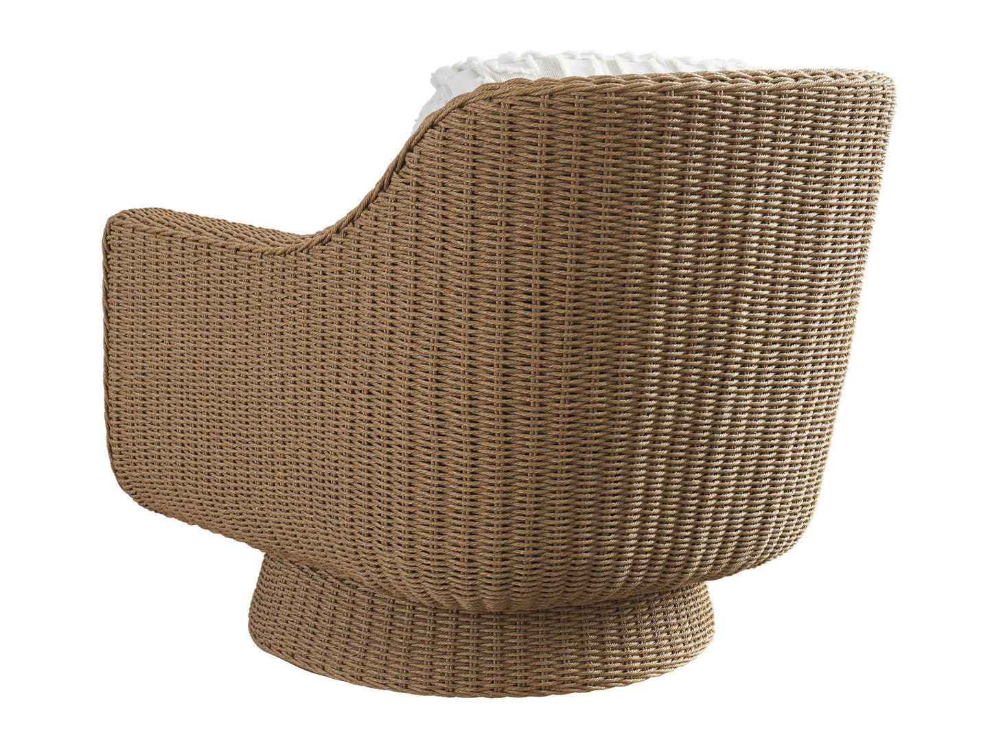 Isle Of Palms - Swivel Lounge Chair - Dark Brown / White