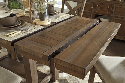 Moriville - Rectangular Dining Room Counter Extension Table - Grayish Brown