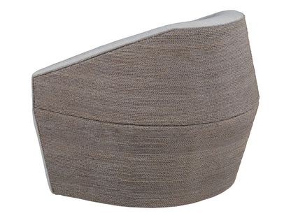 Artistica Upholstery - Natalie Woven Swivel Chair - White / Dark Brown