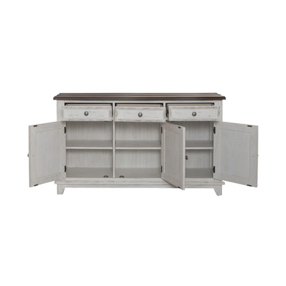 River Place - Accent Server - Riverstone White & Tobacco