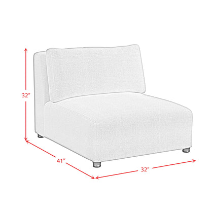 Zandara - Modular Armless Chair - Beige