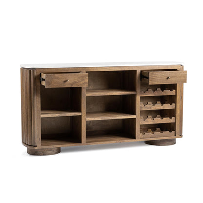 Novara - Bar Cabinet - Molten Walnut