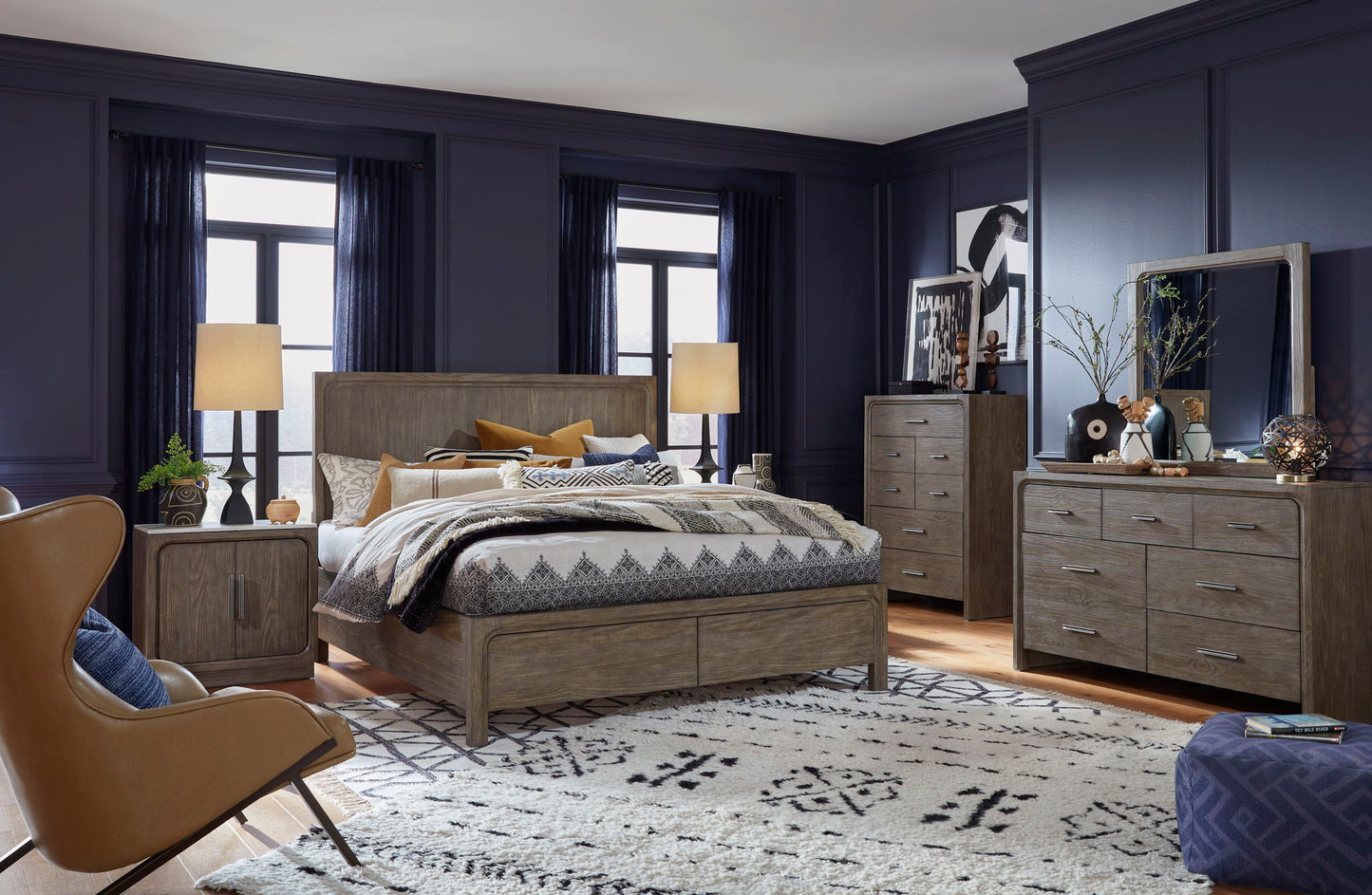 Westbourne - Door Nightstand - Dark Umber