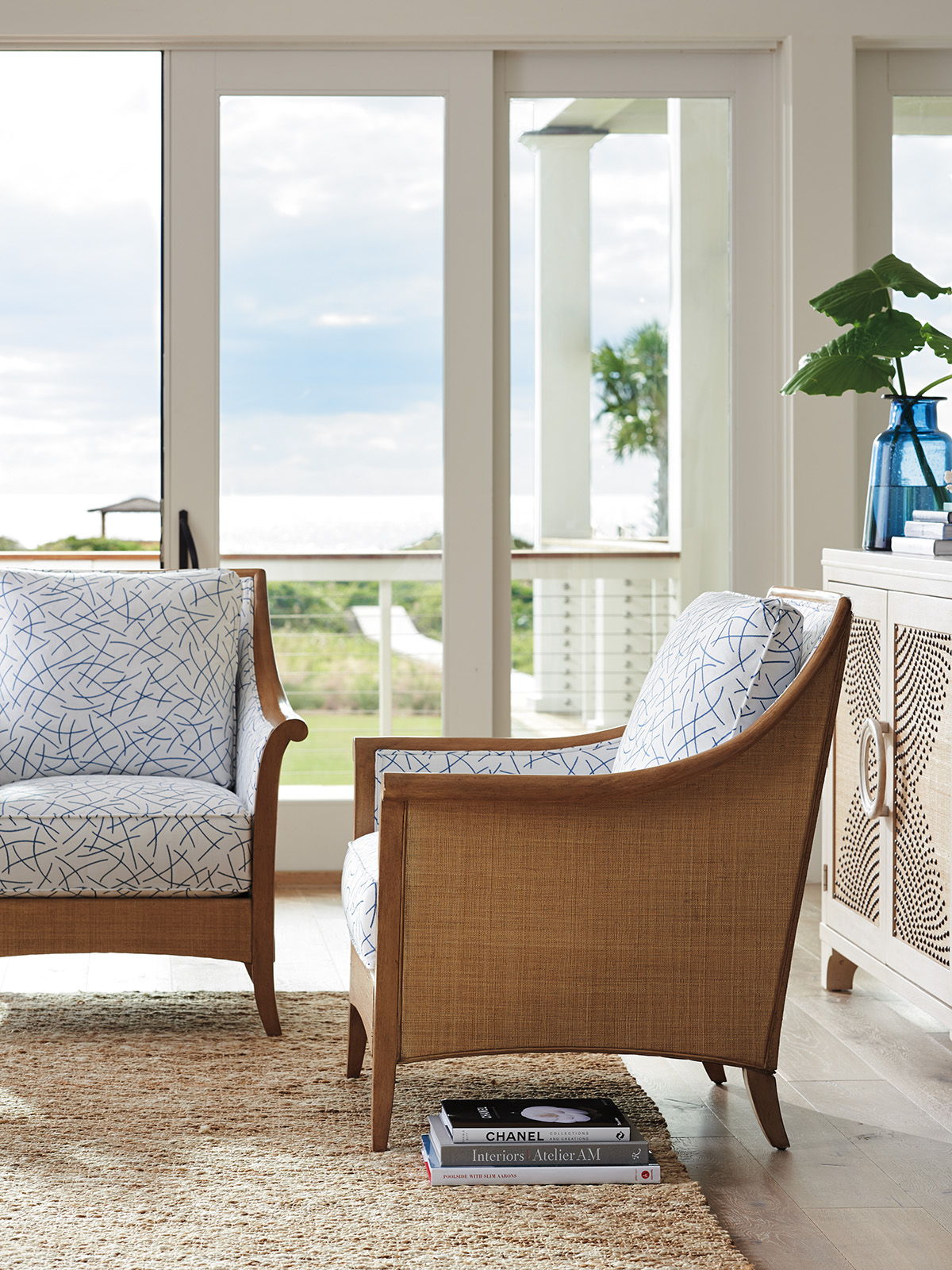 Barclay Butera Upholstery - Nantucket Raffia Chair - White