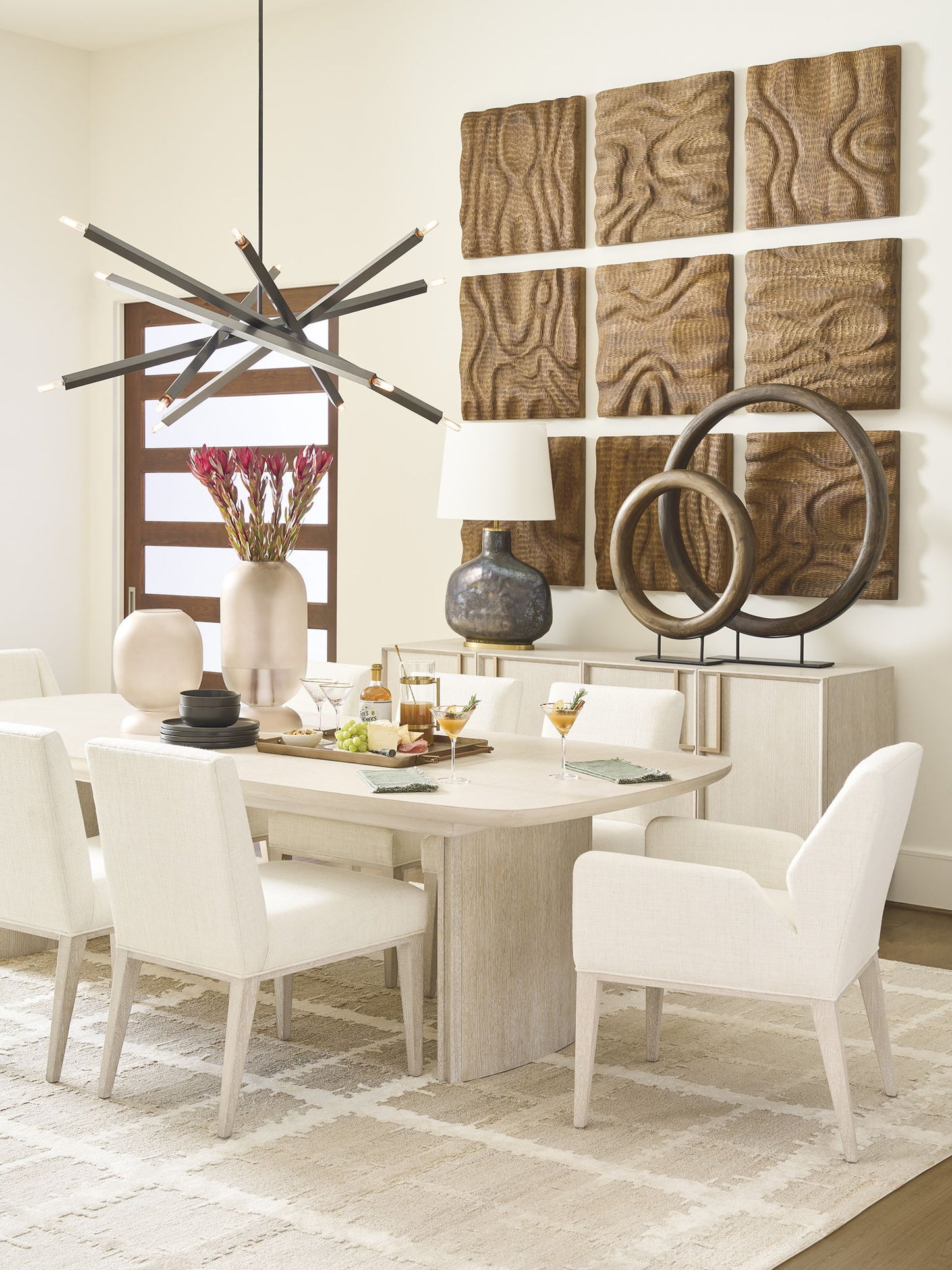 Copacabana - Amador Double Pedistal Dining Table - White