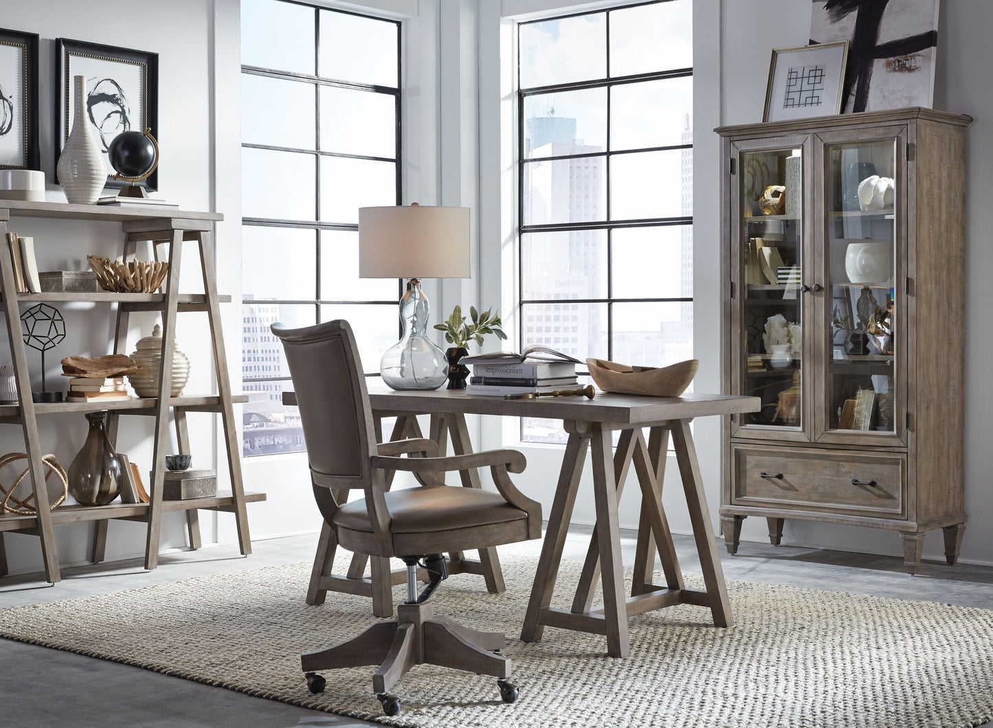 Lancaster - Door Bookcase - Dove Tail Gray