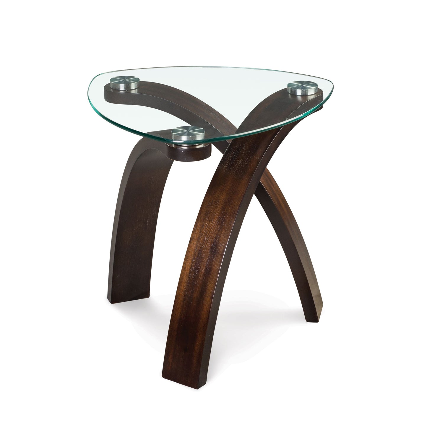 Allure - Shaped End Table Base - Hazlenut