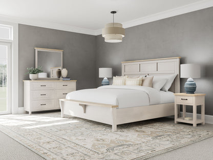 Glenndale - King Headboard - Aged White