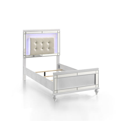 Valentino - 3/3 Twin Footboard & Slats - White