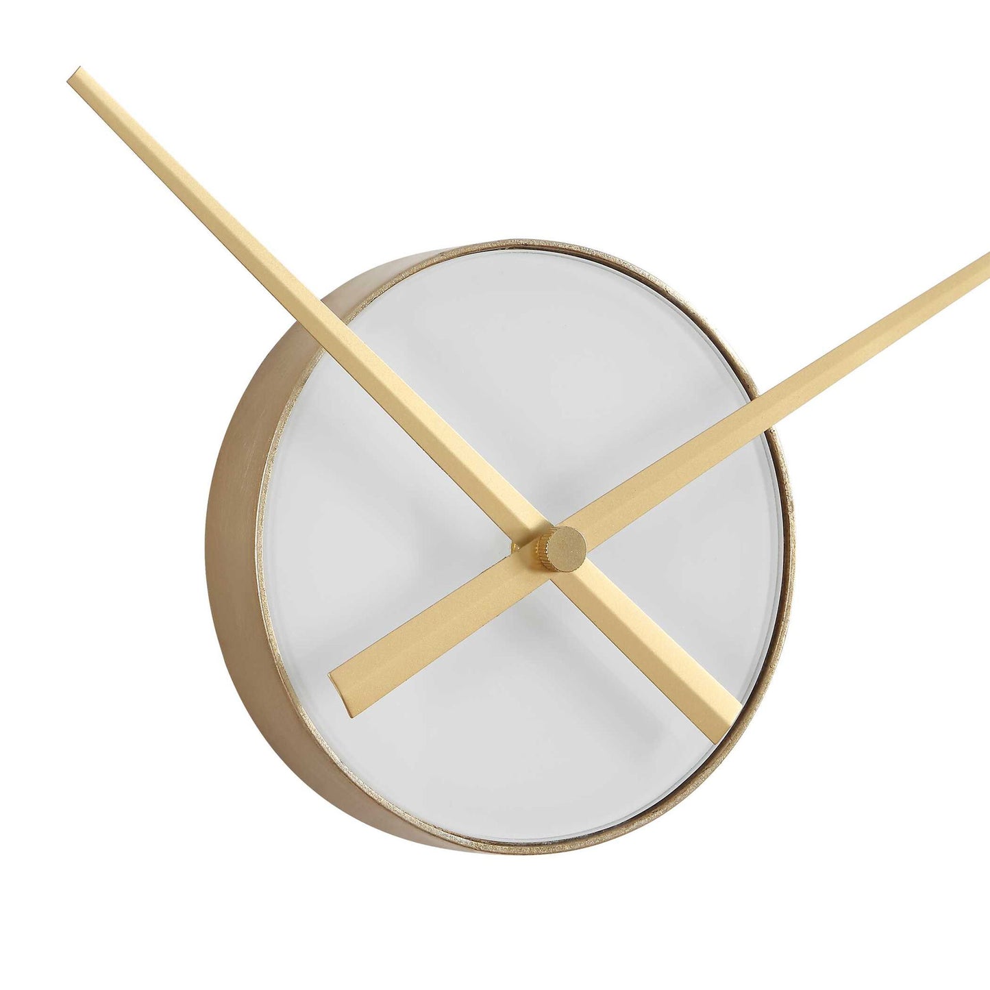 Ivory Halo - Minimalist Wall Clock - Gold / White