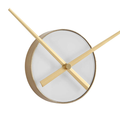 Ivory Halo - Minimalist Wall Clock - Gold / White
