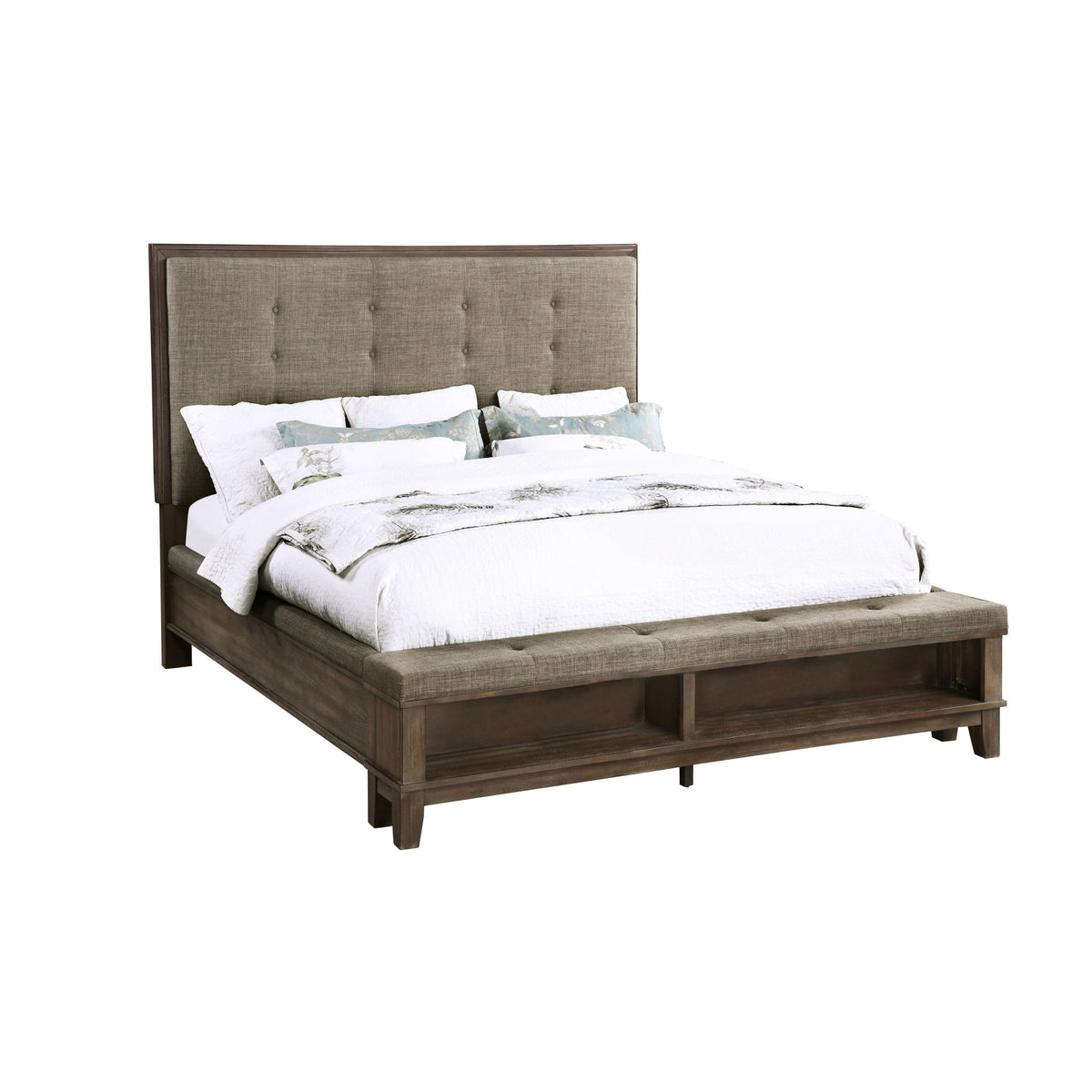 Cagney - 5/0 Queen Footboard & Slats - Gray