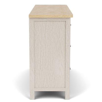 Glenndale - Six Drawer Dresser - Aged White / Wheat