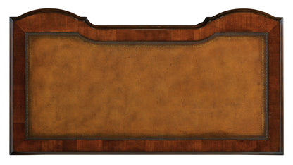 Knee-Hole Desk Bow Front - Dark Brown
