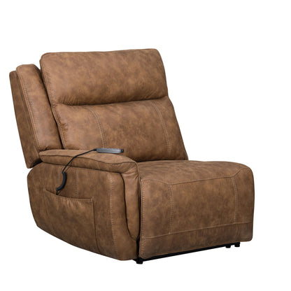 Kyra - LAF Recliner With Power Headrest, Footrest, Massage, Heat - Saddle
