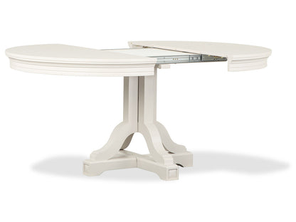 Willowbrook - Extendable 48" Round Dining Table - Egg Shell White