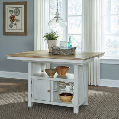Lindsey Farm - Kitchen Island Top - Weathered White & Sandstone