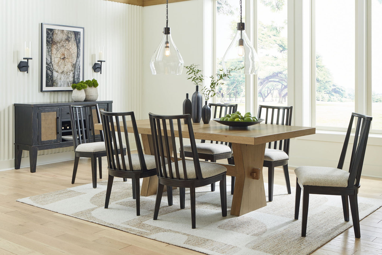 Galliden - Dining Upholstered Side Chair (Set of 2) - Black