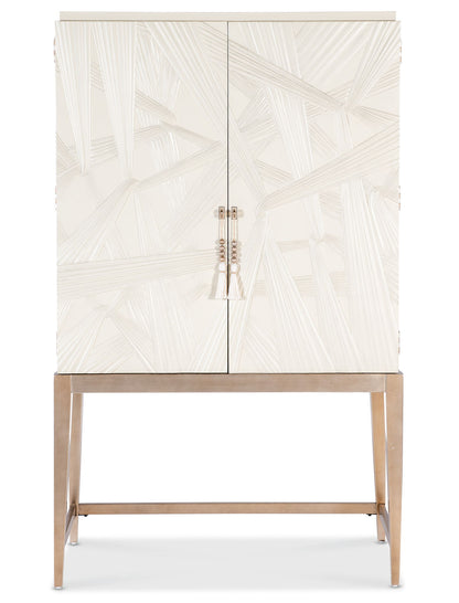 Melange - Dream Weaver Bar Cabinet - White / Light Brown
