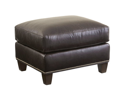 Lexington Leather - Strada Leather Ottoman - Black