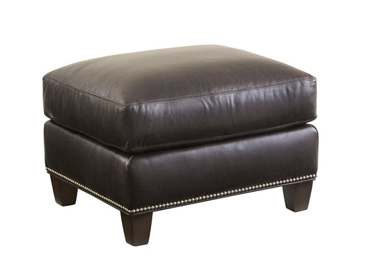 Lexington Leather - Strada Leather Ottoman - Black