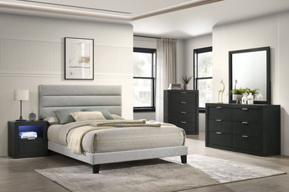 Asher - 5/0 Queen Headboard, Footboard, And Slats - Smoke