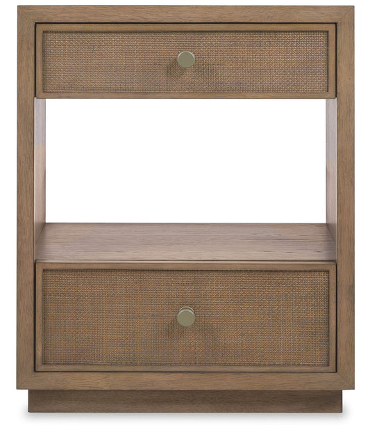 Sonnet - Two-Drawer Nightstand - Dark Gray / Light Brown