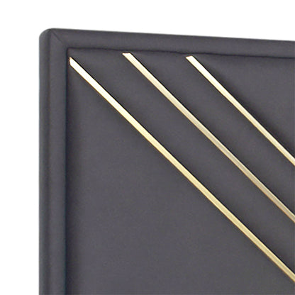 Symmetry - Western King Headboard, Footboard & Slat Kit - Charcoal