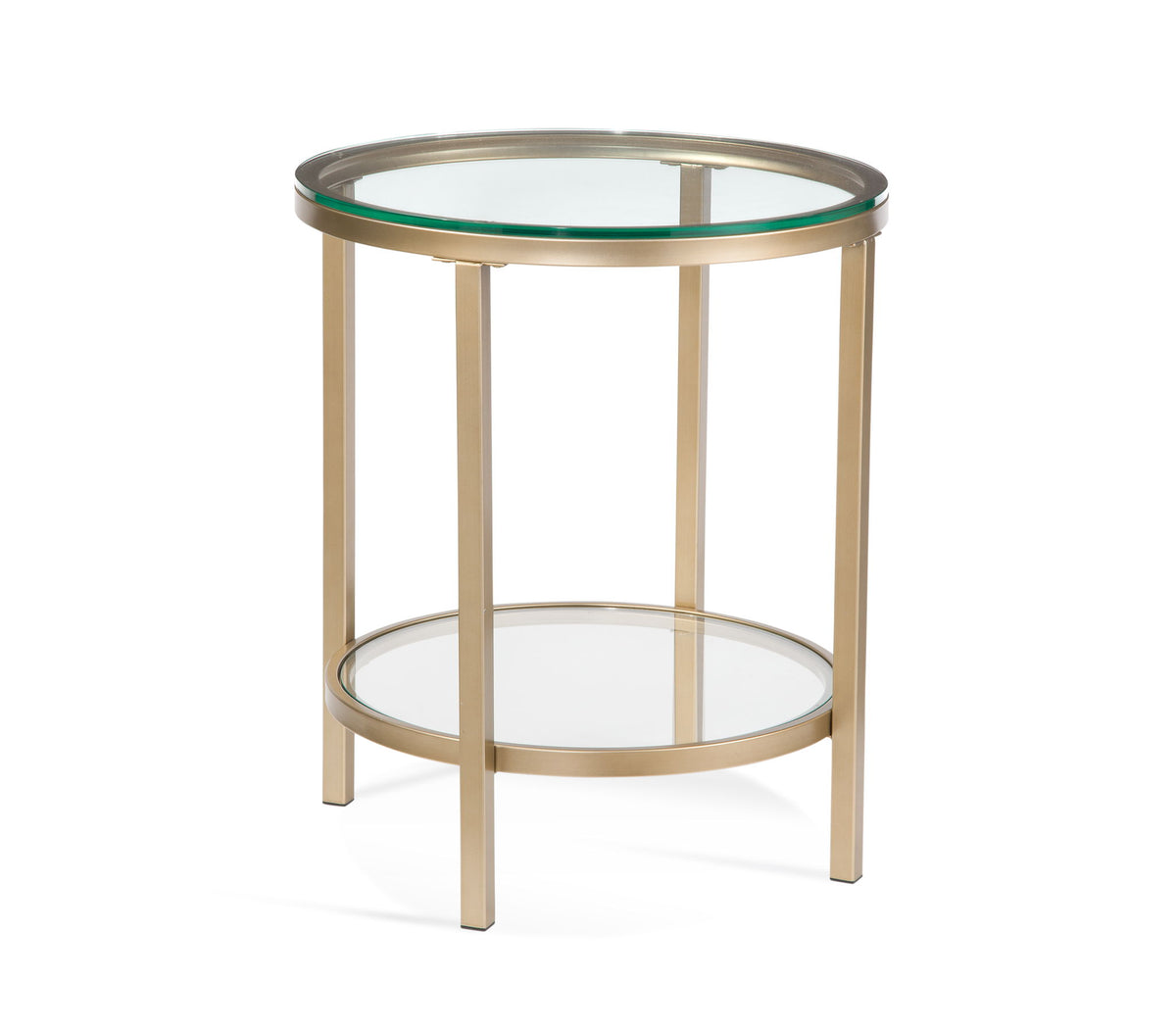Anderson - Round End Table - Gold