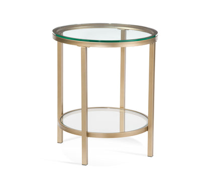 Anderson - Round End Table - Gold