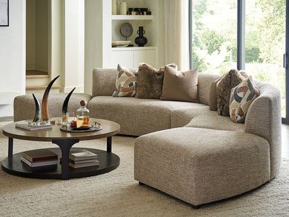 Zanzibar - Alston Armless Curved Sofa - Gray