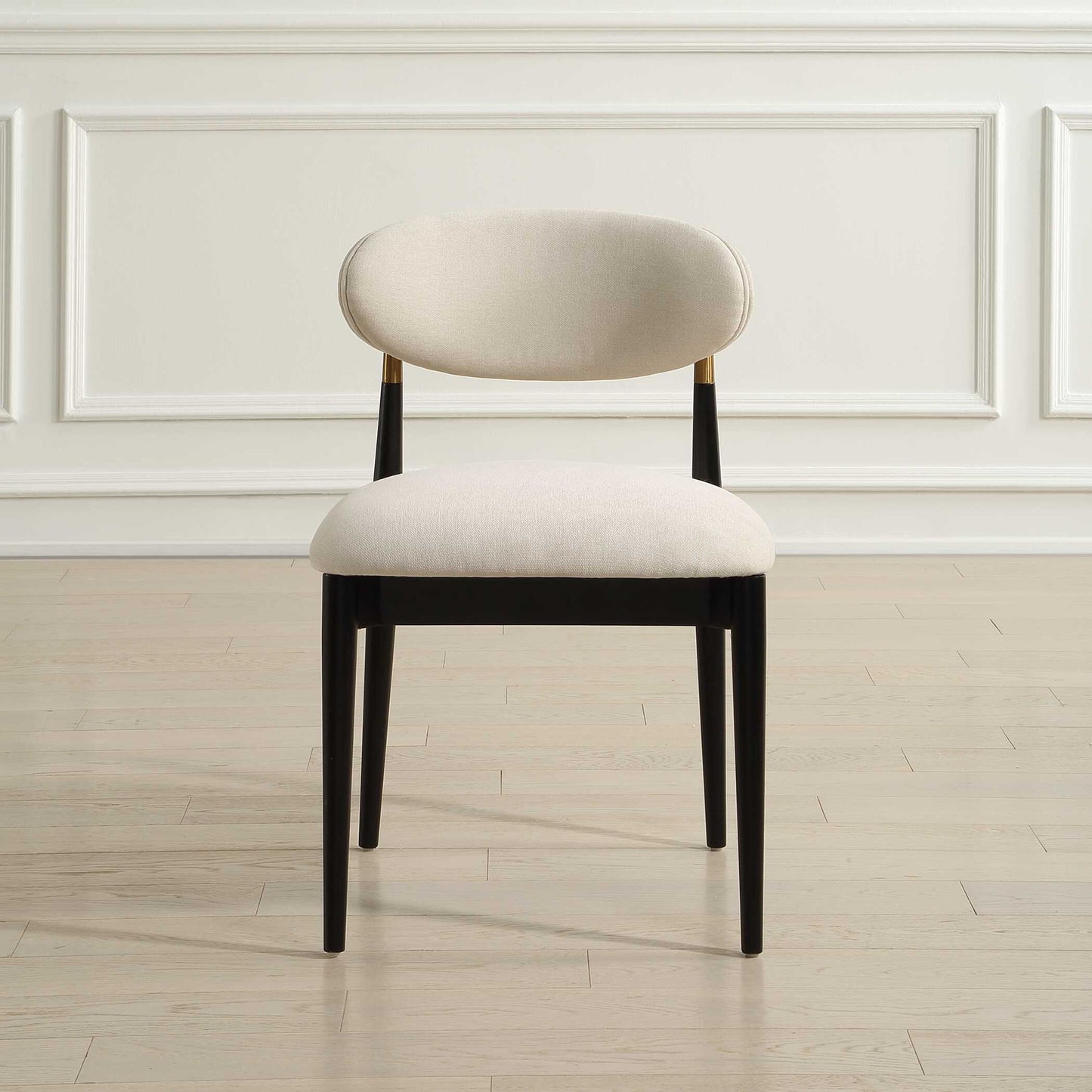 Moxie - Armless Dining Chair (Set of 2) - Black / Off White