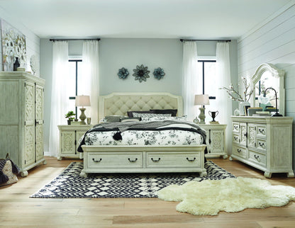 Bronwyn - Drawer Dresser With Shaped Mirror - Alabaster
