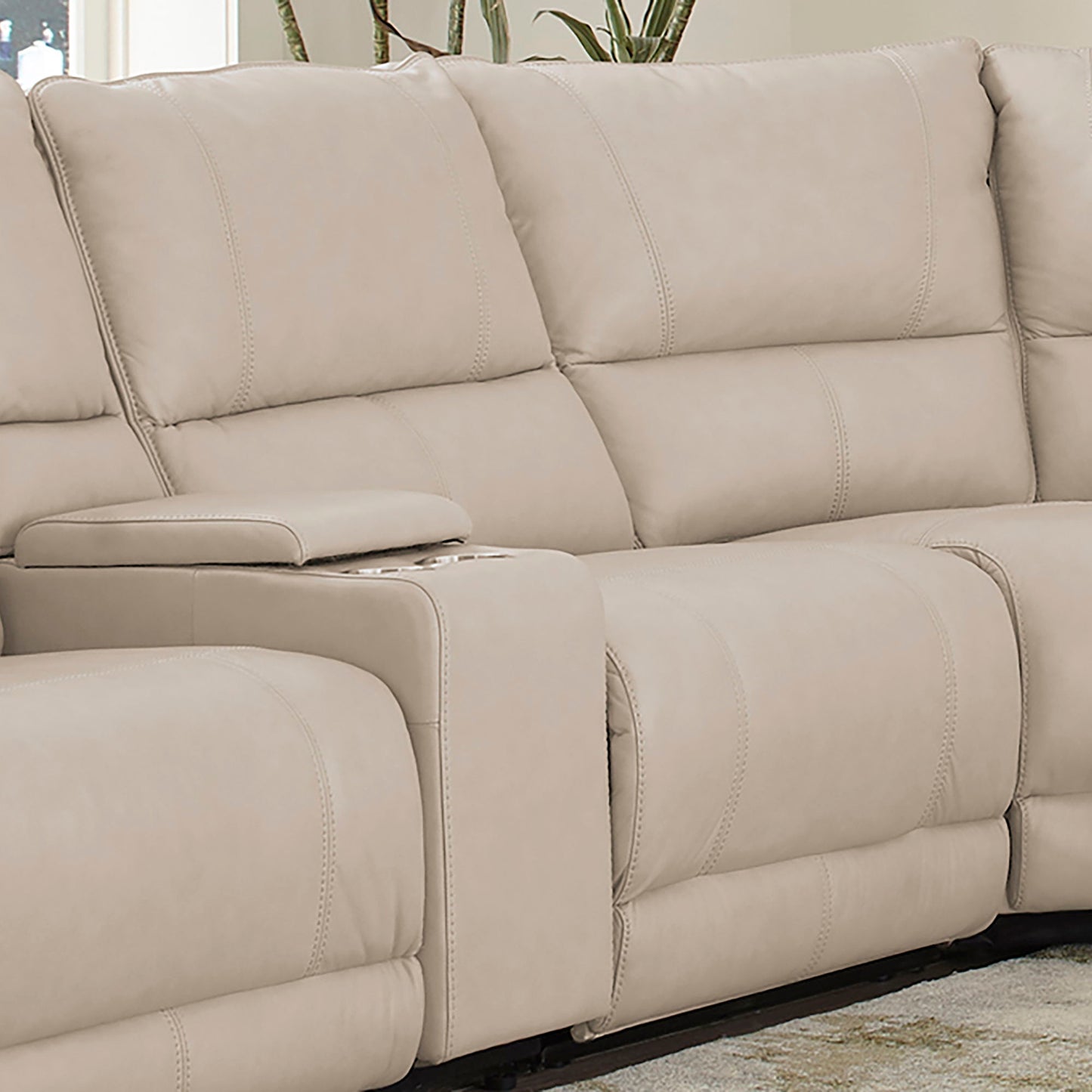Whitman - Powered By Freemotion Power Cordless Armless Recliner - Verona Linen