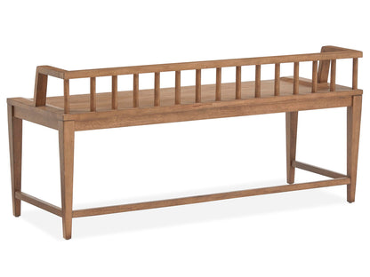 Lindon - Arm Bench With Low Back - Belgian Wheat