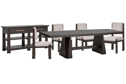 Tauren - 6 Piece Extendable Double Pedestal Dining Table Set