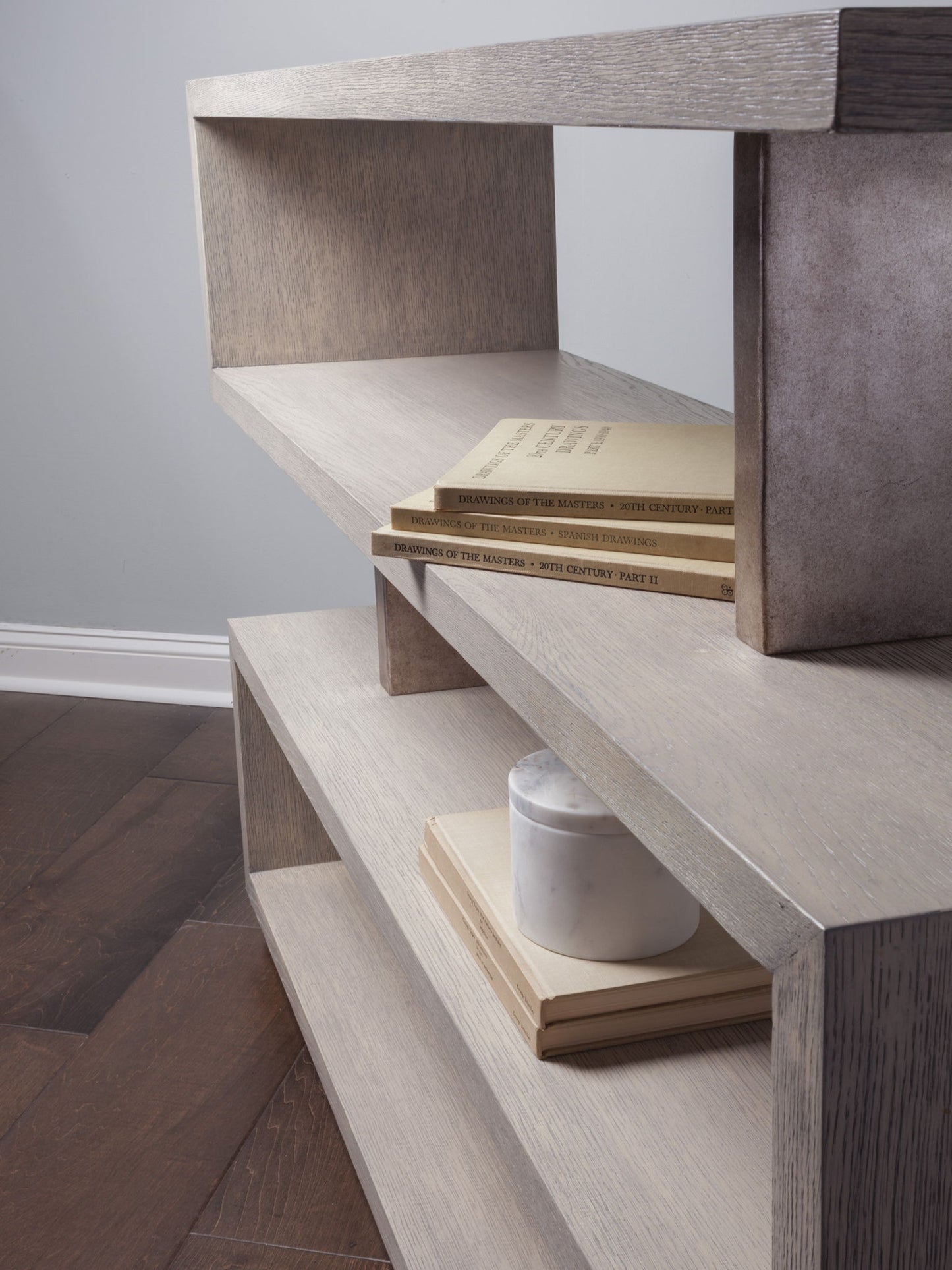 Signature Designs - Soiree Low Bookcase - Dark Gray
