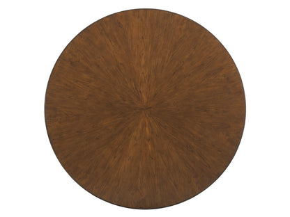 Island Fusion - Meridien Round Dining Table With Wooden Top - Dark Brown