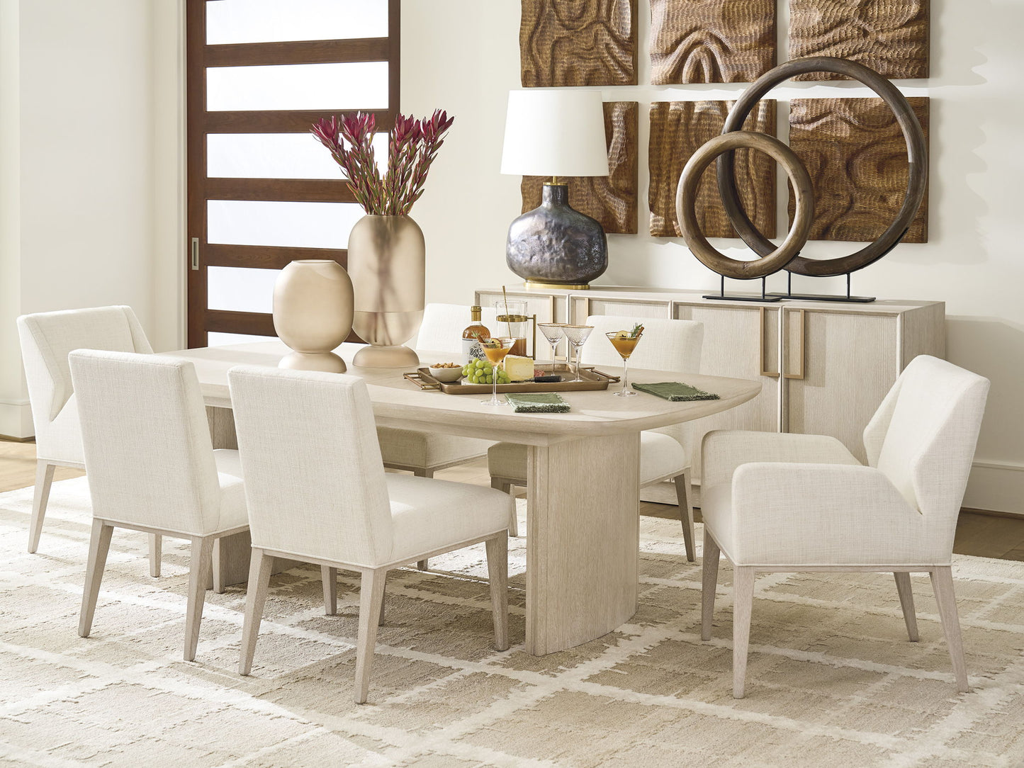 Copacabana - Amador Double Pedistal Dining Table - White