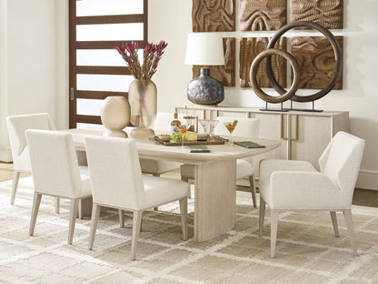 Copacabana - Amador Double Pedistal Dining Table - White