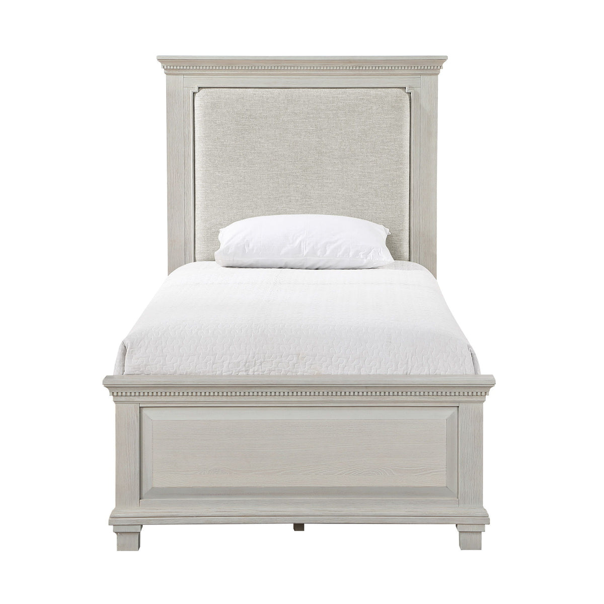Silver Sands - 3/3 Twin Panel Footboard & Slats - Gray