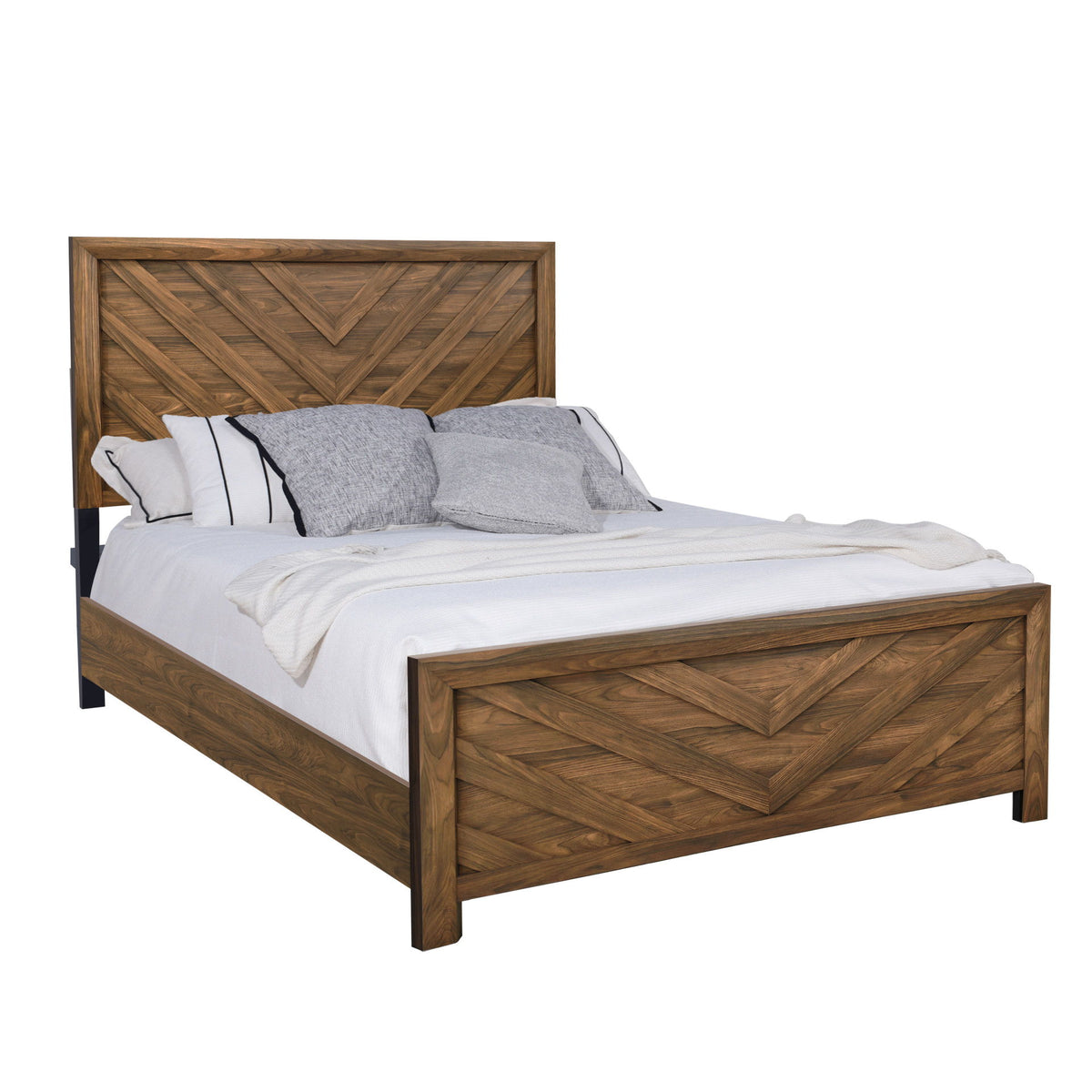 Biscayne - 6/6 Eastern King Headboard, Footboard, Slats - Sable