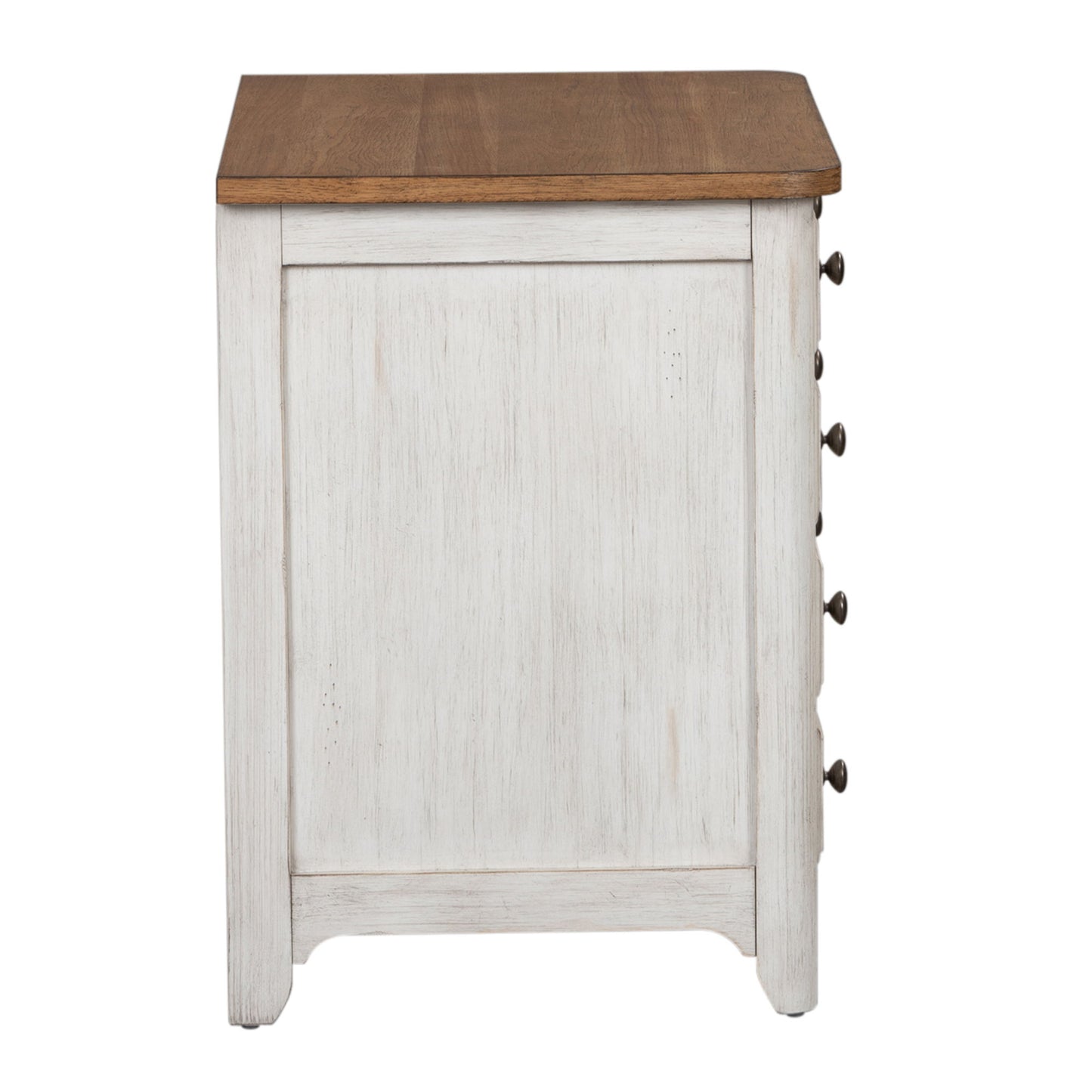 Farmhouse Reimagined - Lateral File - Antique White / Chestnut Tops