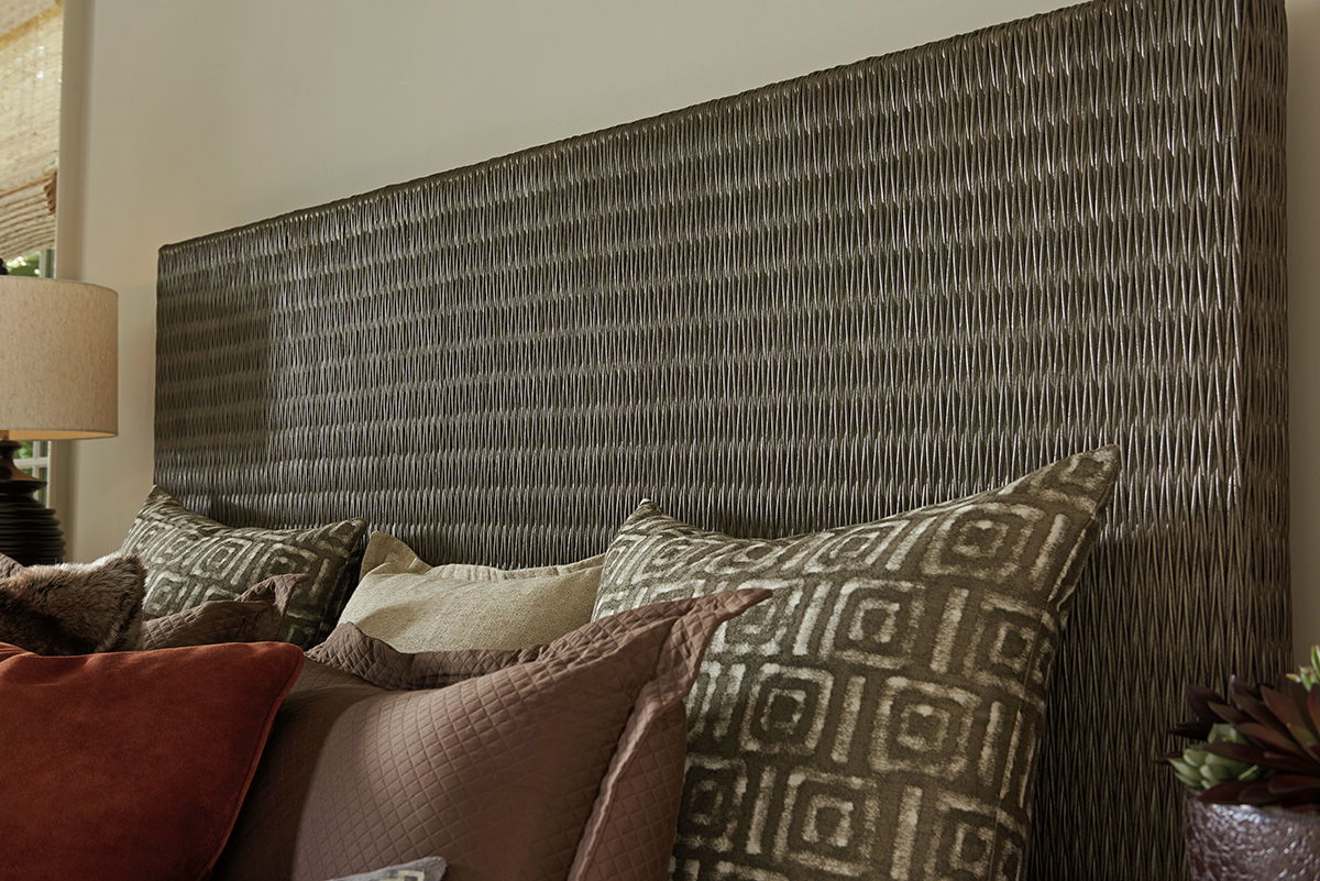 Cypress Point - Driftwood Isle Woven Platform Headboard 6/6 King - Dark Brown