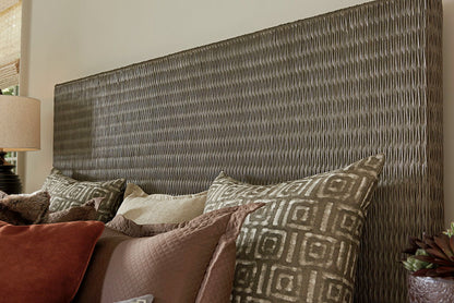 Cypress Point - Driftwood Isle Woven Platform Headboard 6/6 King - Dark Brown